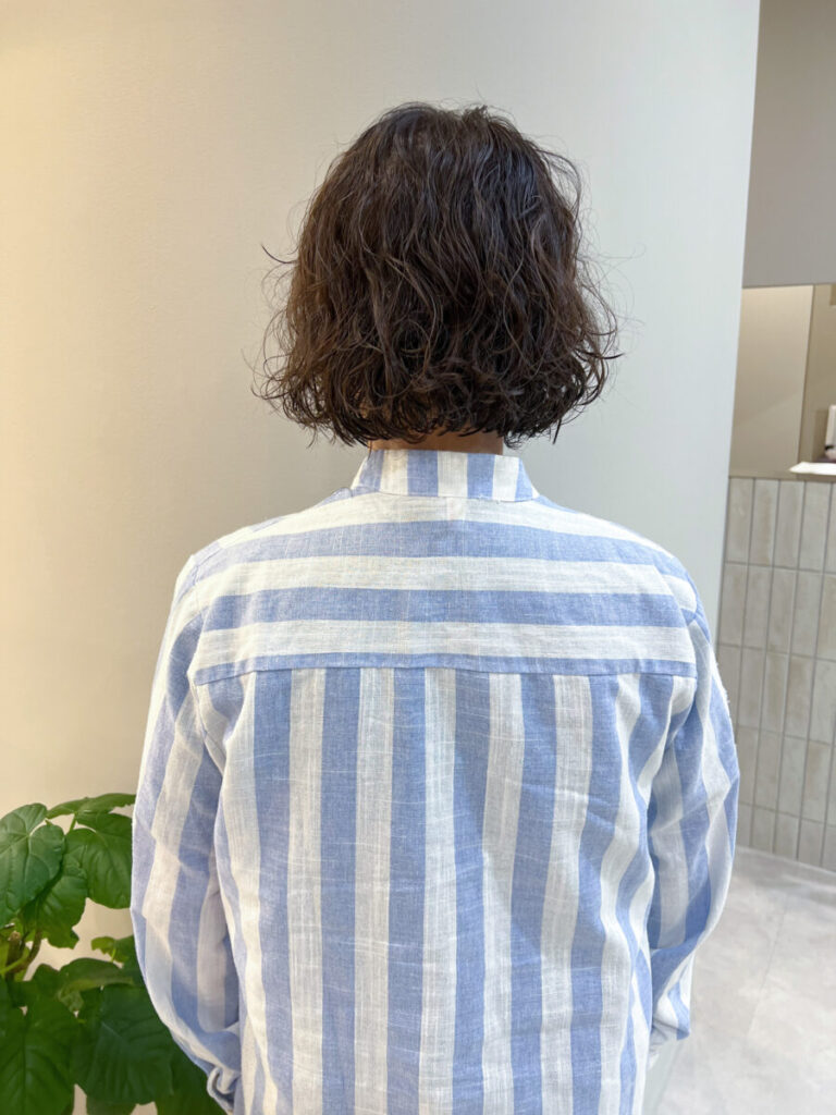 朝楽ボブパーマヘア【イワイユウ】のメイン画像